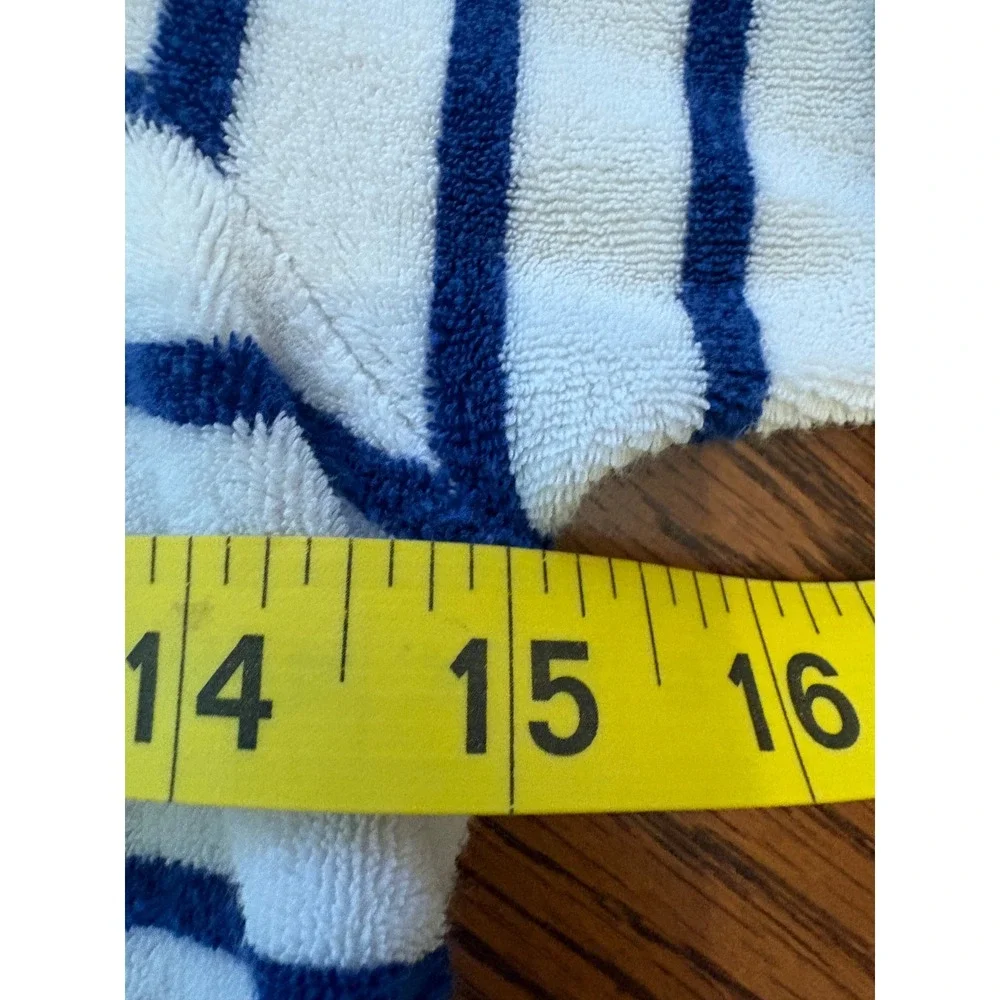 Mini Boden Kids Rainbow Stripe Hooded Toweling Beach Dress Size 6-7Y